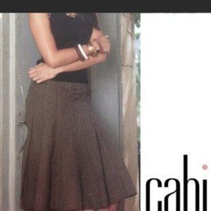 Cabi brown pleated skirt